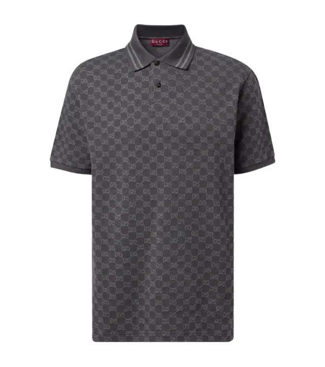 GG cotton piqué jacquard polo shirt