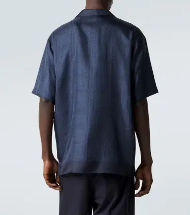 Gucci Interlocking G silk twill bowling shirt | Thumbnail 2