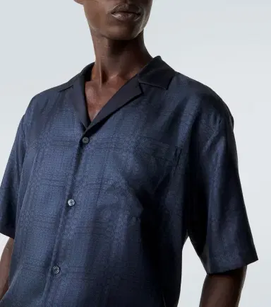 Gucci Interlocking G silk twill bowling shirt | Thumbnail 3