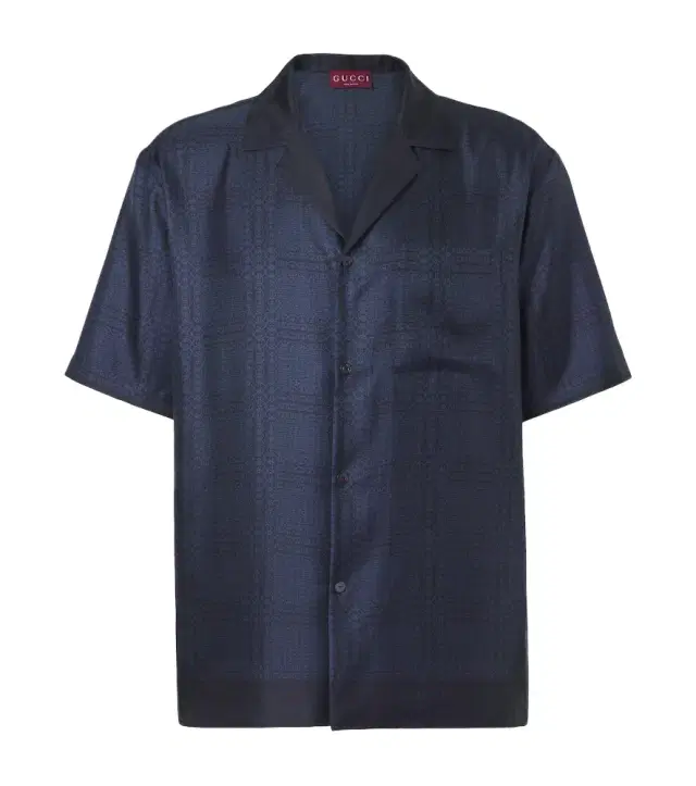 Interlocking G silk twill bowling shirt