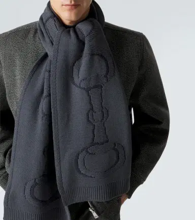 Gucci Horsebit wool scarf | Thumbnail 4