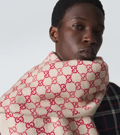 Gucci GG reversible wool jacquard scarf | Thumbnail 3