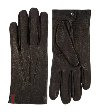 Gucci Web Stripe leather gloves | Thumbnail 1 Gucci Web Stripe leather gloves | Thumbnail 1