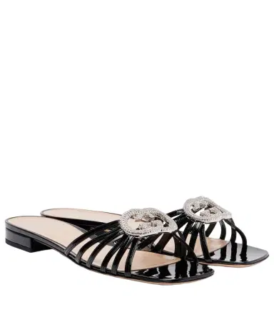 Gucci Interlocking G patent leather sandals | Thumbnail 1