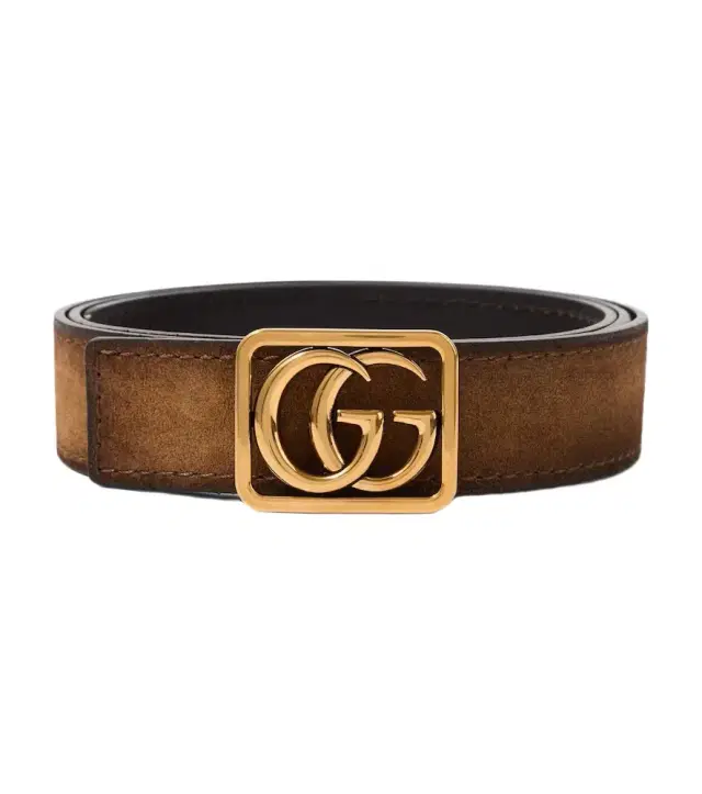 Gucci Double G reversible suede and leather belt