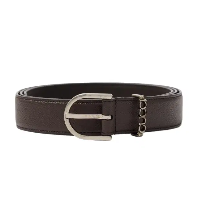 Gucci Script leather belt