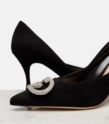 Gucci Alicia 85 embellished suede pumps | Thumbnail 4 Gucci Alicia 85 embellished suede pumps | Thumbnail 4