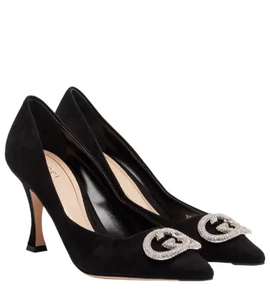 Gucci Alicia 85 embellished suede pumps | Thumbnail 1 Gucci Alicia 85 embellished suede pumps | Thumbnail 1