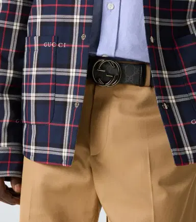 Gucci GG Canvas Interlocking G reversible leather belt | Thumbnail 4