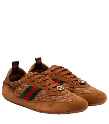 Gucci Shift suede-trimmed sneakers | Thumbnail 1 Gucci Shift suede-trimmed sneakers | Thumbnail 1