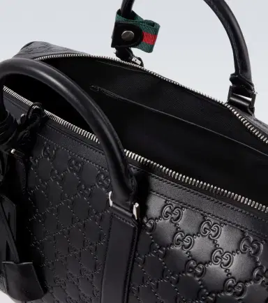 Gucci GG Emblem Medium leather duffel bag | Thumbnail 4