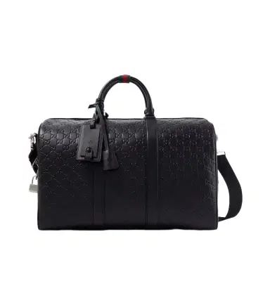 Gucci GG Emblem Medium leather duffel bag | Thumbnail 1