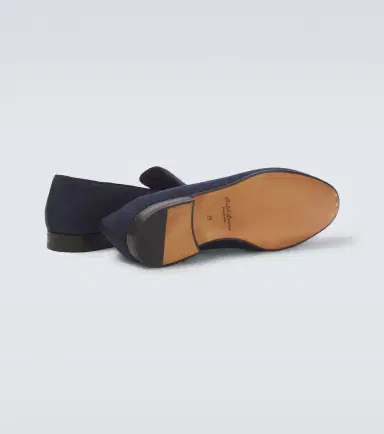 Ralph Lauren Purple Label Alonzo embroidered linen loafers | Thumbnail 4