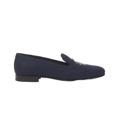 Ralph Lauren Purple Label Alonzo embroidered linen loafers | Thumbnail 1