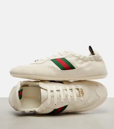 Gucci Shift suede-trimmed canvas sneakers | Thumbnail 2 Gucci Shift suede-trimmed canvas sneakers | Thumbnail 2