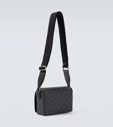 Gucci GG Supreme leather-trimmed canvas crossbody bag | Thumbnail 2
