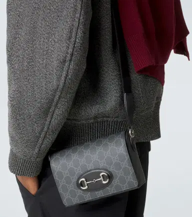 Gucci GG Supreme leather-trimmed canvas crossbody bag | Thumbnail 7