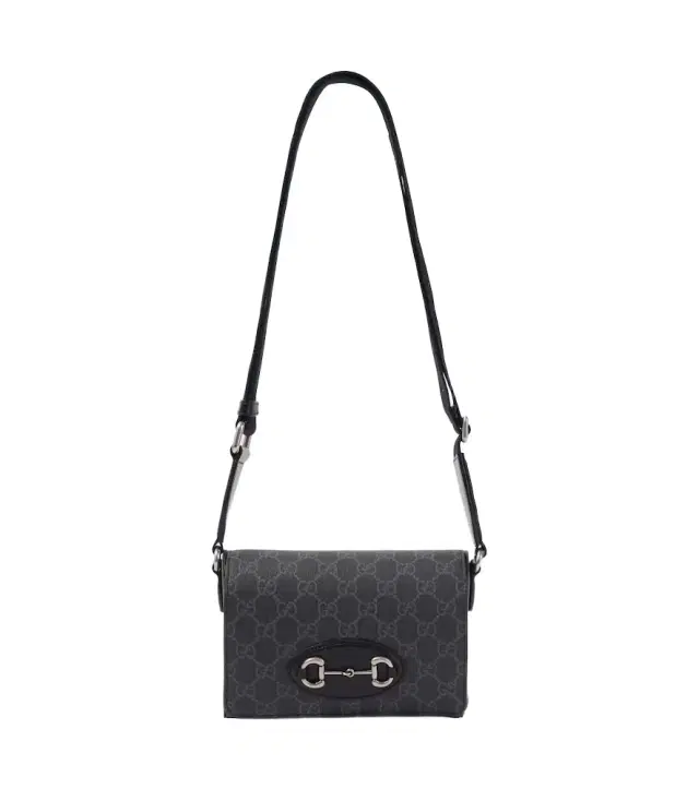 GG Supreme leather-trimmed canvas crossbody bag