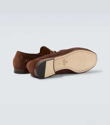Gucci Bamboo Horsebit woven suede loafers | Thumbnail 4 Gucci Bamboo Horsebit woven suede loafers | Thumbnail 4