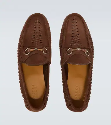 Gucci Bamboo Horsebit woven suede loafers | Thumbnail 5 Gucci Bamboo Horsebit woven suede loafers | Thumbnail 5