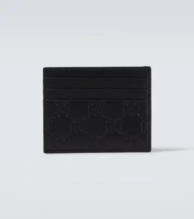 Gucci GG Emblem leather card holder | Thumbnail 2 Gucci GG Emblem leather card holder | Thumbnail 2