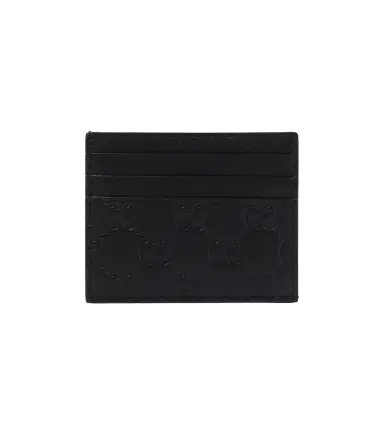 Gucci GG Emblem leather card holder | Thumbnail 1 Gucci GG Emblem leather card holder | Thumbnail 1