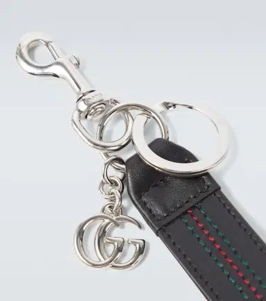 Gucci Double G leather keychain | Thumbnail 3