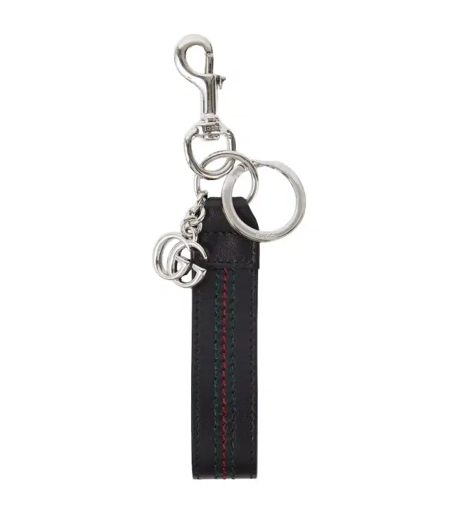 Double G leather keychain
