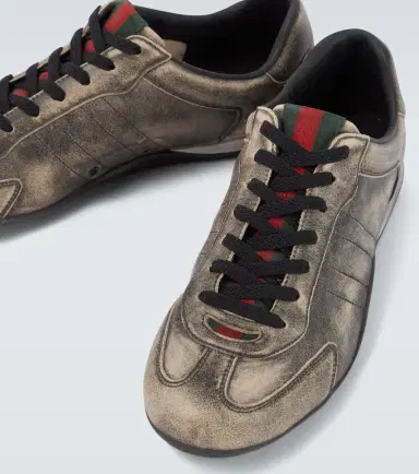 Gucci Shift Web Stripe leather sneakers | Thumbnail 3 Gucci Shift Web Stripe leather sneakers | Thumbnail 3