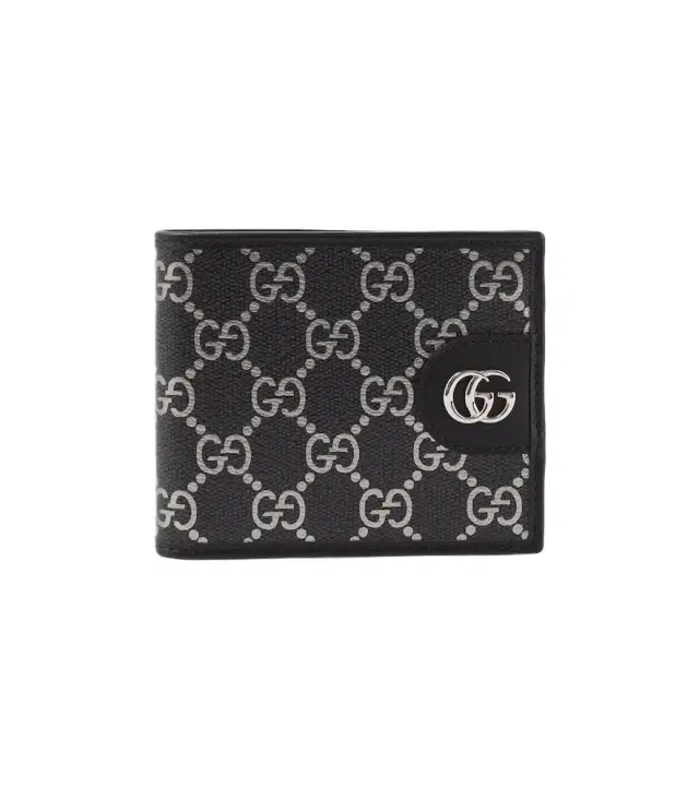 GG leather-trimmed bifold wallet
