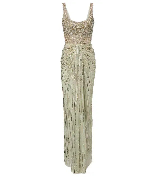 Jenny Packham Elixir embellished bustier gown