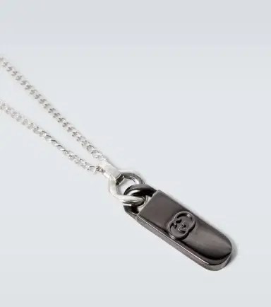 Gucci Interlocking G sterling silver pendant necklace | Thumbnail 3