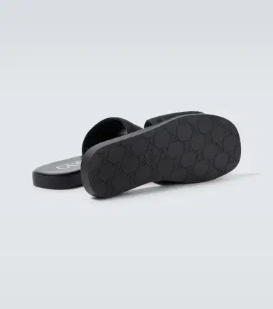 Gucci Logo canvas and leather slides | Thumbnail 6
