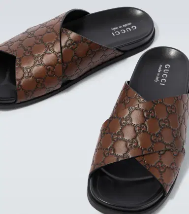 Gucci GG leather slides | Thumbnail 6