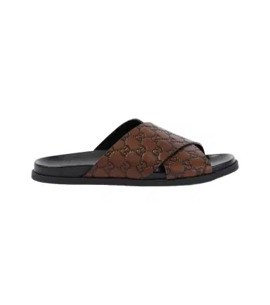 Gucci GG leather slides | Thumbnail 1