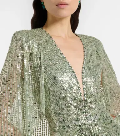 Jenny Packham Carrie caped embellished gown | Thumbnail 3