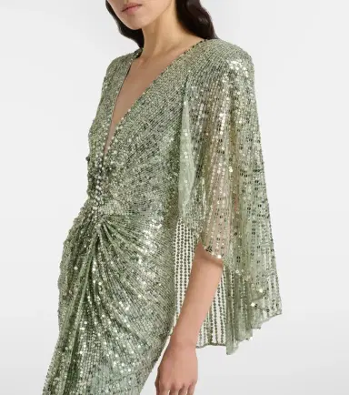 Jenny Packham Carrie caped embellished gown | Thumbnail 6
