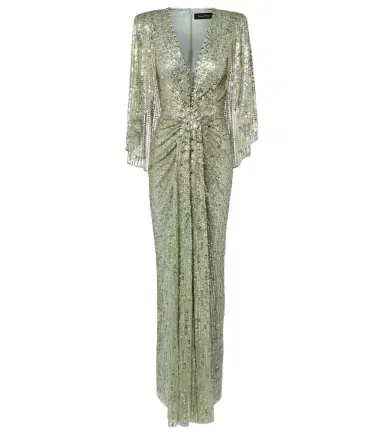 Jenny Packham Carrie caped embellished gown | Thumbnail 1