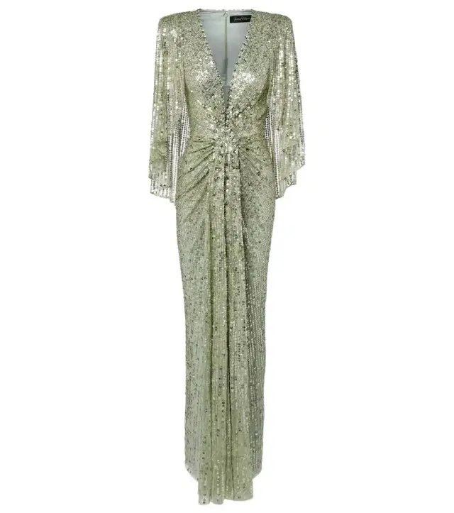 Jenny Packham Carrie caped embellished gown