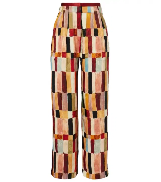 Alémais x LRNCE Marjorelle printed linen and silk palazzo pants Alémais x LRNCE Marjorelle printed linen and silk palazzo pants