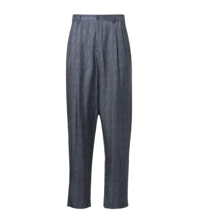 Giorgio Armani Pleated printed tapered pants