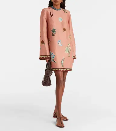 ALÉMAIS Alémais x LRNCE Laurence linen and silk minidress | Thumbnail 2