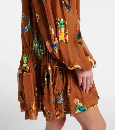 ALÉMAIS Alémais Embroidered silk-blend mini dress | Thumbnail 2 ALÉMAIS Alémais Embroidered silk-blend mini dress | Thumbnail 2