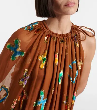 ALÉMAIS Alémais Embroidered silk-blend mini dress | Thumbnail 4 ALÉMAIS Alémais Embroidered silk-blend mini dress | Thumbnail 4