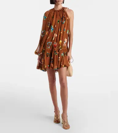 ALÉMAIS Alémais Embroidered silk-blend mini dress | Thumbnail 5 ALÉMAIS Alémais Embroidered silk-blend mini dress | Thumbnail 5