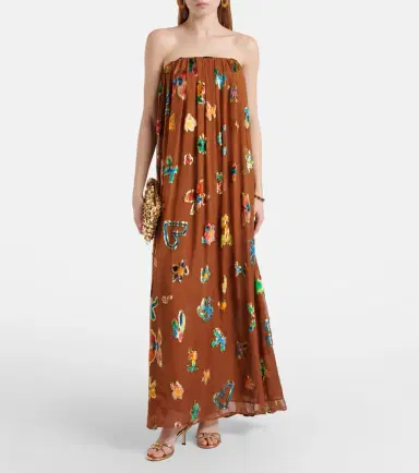 ALÉMAIS Alémais Silk-blend gown | Thumbnail 4