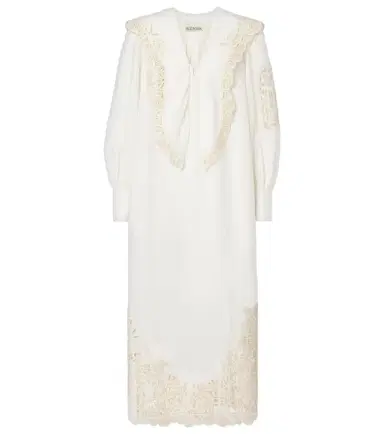 ALÉMAIS Alémais x LRNCE Rosemary embroidered linen midi dress | Thumbnail 1