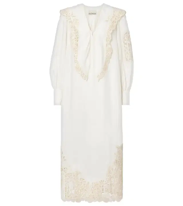 Alemais Alémais x LRNCE Rosemary embroidered linen midi dress