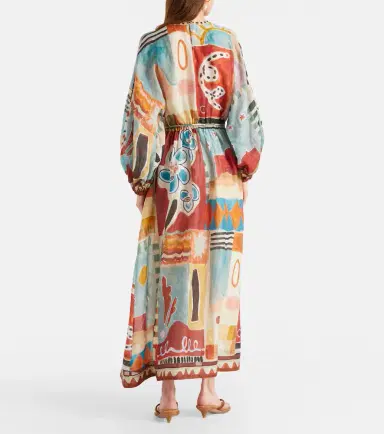 ALÉMAIS Alémais x LRNCE Michelle printed ramie midi dress | Thumbnail 5 ALÉMAIS Alémais x LRNCE Michelle printed ramie midi dress | Thumbnail 5