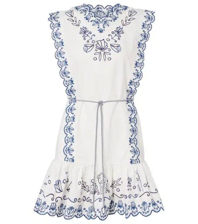 Alémais Leela embroidered cotton minidress